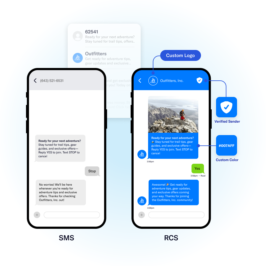 RCS branded senders RCS branded senders