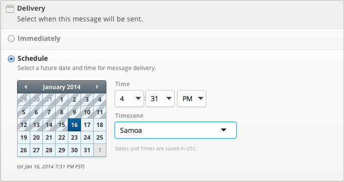 Engage: Display Messages in Local Browser Time