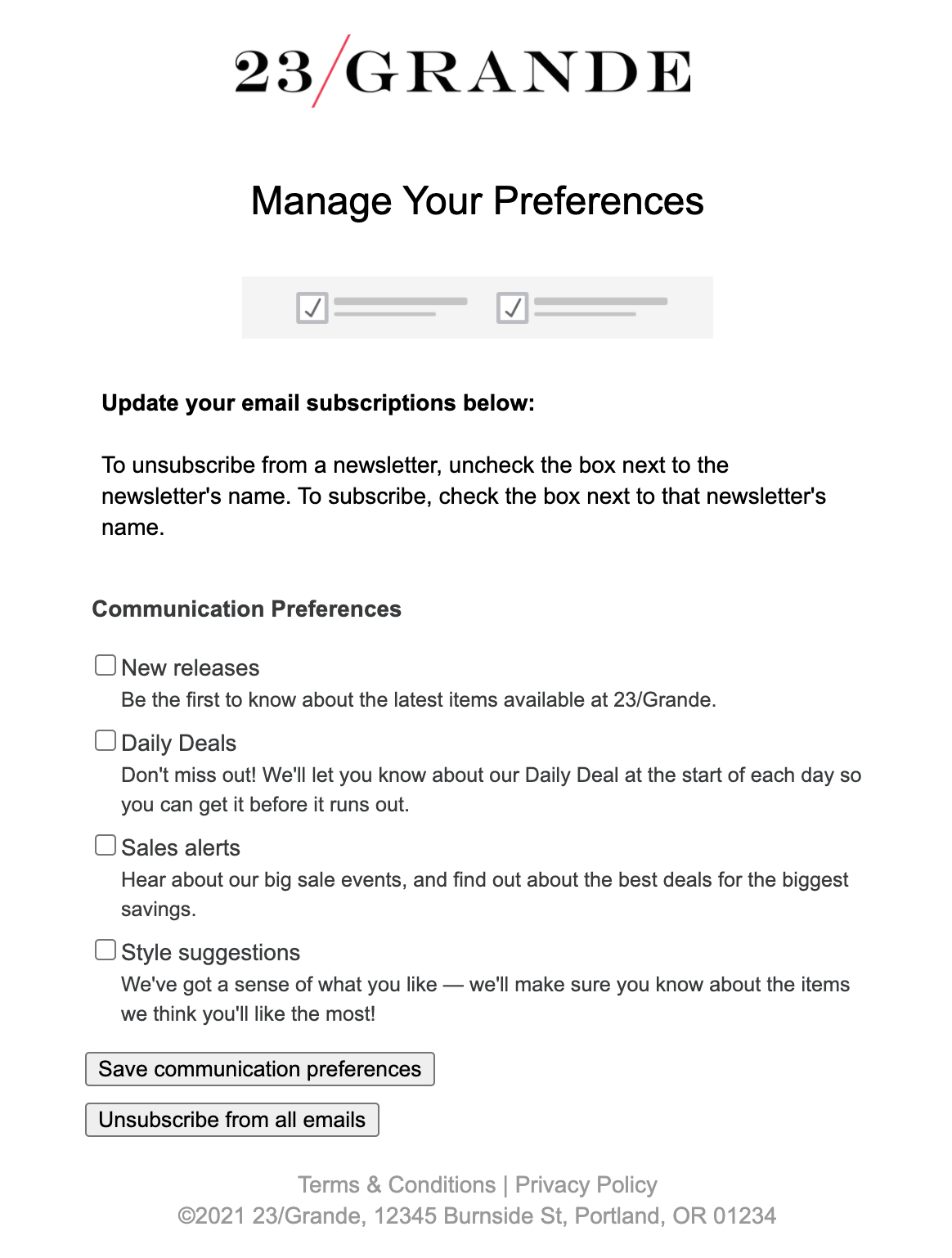Email Preference Centers