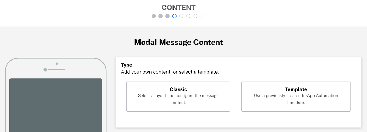 Content Templates for In-App Automation