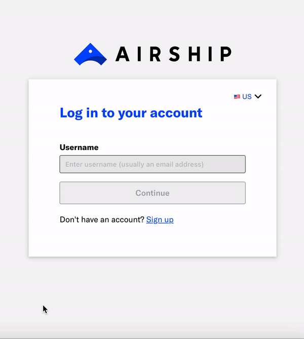 Airship Dashboard Login Update